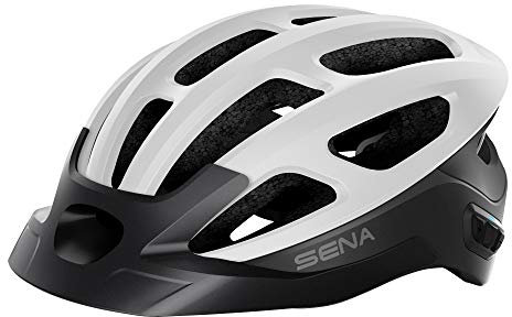 Sena R1 Evo Casque de Vélo Connecté, Matte White, L