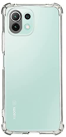 QUITECO Cover Trasparente per Xiaomi 11 Lite 5G NE, Custodia Resistente in TPU, Anti Urto con Angoli Rinforzati, Protezione Bordi e Antigraffio