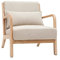 Miliboo Sessel aus hellem Holz und Stoff, Beige Derry