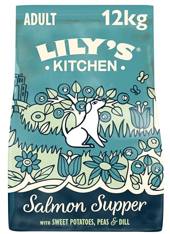 Lily’s Kitchen Made with Natural Ingredients Adult Dry Dog Food Salmon Supper Balanced Nutrition 12kg Bag