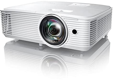 Optoma GT1080HDRx Short Throw Gaming Projector | Enhanced Gaming Mode for 1080p 120Hz Gameplay at 8.4ms | 1080p and HDR support with 4K UHD input | Bright 3,800 Lumens for Day and Night Gaming | White