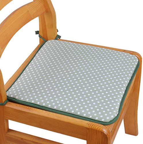Set di 2/4/6 cuscini sottili per sedia, 40 x 40 cm, morbidi cuscini antiscivolo per sedia, per interni, esterni, casa, giardino, ufficio (2 pezzi, verde A)