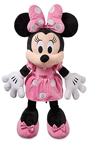 Disney Store Peluche Minnie Rose de Grande Taille, 67 cm, Personnage en Peluche avec Tenue Classique à nœud 3D, détails brodés et Toucher Doux