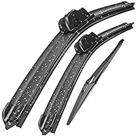 CRILI Juego De Escobillas Limpiaparabrisas Delanteras Y Traseras, para N&issan para Juke F15 2010-2019 Juego De Escobillas Limpiaparabrisas Delanteras Y Traseras 22 + 14 + 12