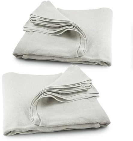 Pack of 2 Laminated Cotton Dust Sheets for Decorating 6 feet x 3 feet - Dust Sheet with Cotton Twill Backed with Plastic Sheet Polythene Sheeting for Painting, Furniture, DIY, Floor, Stair Case