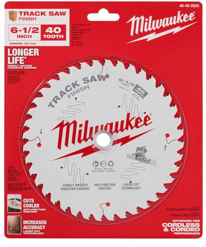 Milwaukee 40 Teeth Finish Track Saw Blade, 165 mm Blade