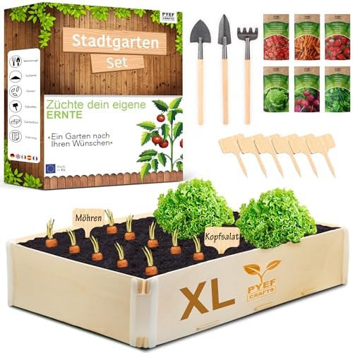 PYEF CRAFTS Kit Giardinaggio XL per Orto in Casa Kit Piante da Far Crescere - Germinazione Semi Orto - Piantina da Far Crescere 6 Semi