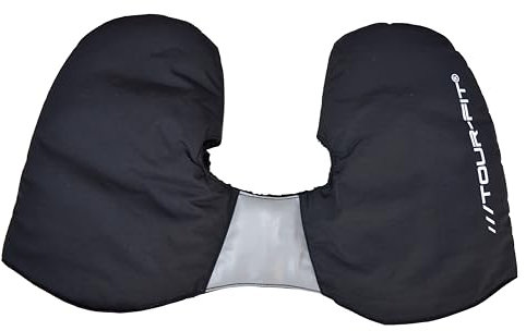 Tour Fit Golf Trolley Mittens Fleece Lined Thermal Winter Golf Cart Mittens (Black, One Size)