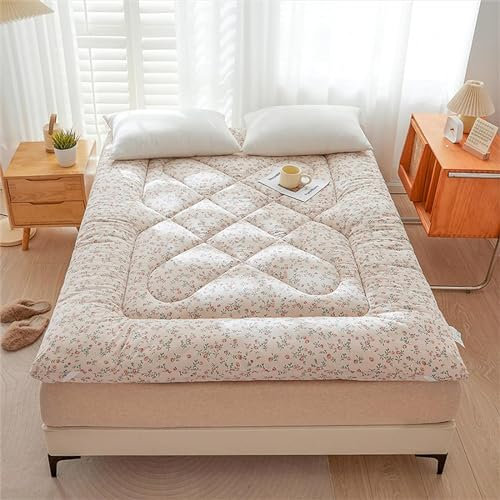 ZMIN Japanische Tatami-Matratzen Futon, Verdickte Bodenmatratze, Weiche Tragbare Isomatte,E,90x200/1kg