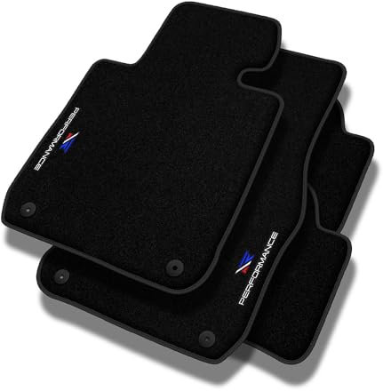 PERFORMANCE Tapis de sol personnalisés en velours tapis voiture destiné à Renault Megane III 2008-2016 - Premium, Perforé, bleu blanc rouge -Broderie CNC précise, passepoil perforé design, Tapis de so