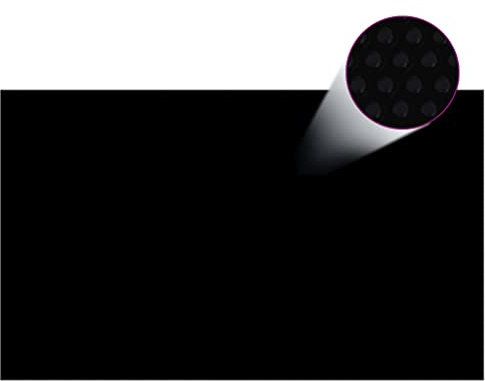 Bâche à Bulles pour Piscine, Couverture Chauffage de Piscine Bâche Solaire de Piscine Couverture de Piscine rectangulaire 500x300 cm PE Noir
