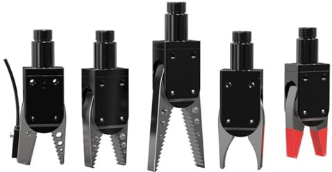 1PCS Manipulator Air Pneumatic Gripper Clamp GRZ20-C/H/J/L/T Pu Hose Plastic Clip Robot Automation Gripper Scissors(GRZ20-L)
