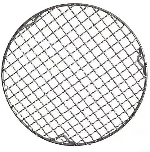 Griglia per barbecue all'aperto, rete rotonda in acciaio inox, diametro 27 cm, diametro 25 cm