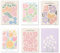 6 Flower Market Poster Vintage Blumen Bilder New York London Wandbilder Blumen Wohnzimmer Wanddeko Schlafzimmer Leinwand Bilder Blume 21x30 ohne Rahmen
