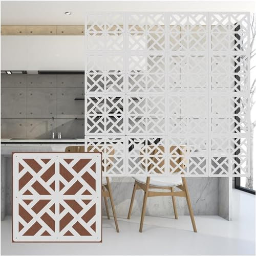 Kanduo Raumteiler Hängend Hängender Raumteiler, Trennwand aus Holz und Kunststoff, Wanddekoration for Wohnzimmer, Restaurant, Büro, Schlafzimmer Hängetrennwand(15pcs)