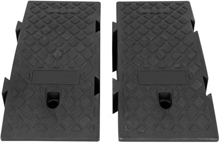 Tagtuell Auffahrkeil 2er-Set, Auffahrrampen, PKW Auffahrrampe, Kunststoff KFZ Rampe Auffahrkeile Bordsteinrampe, Rutschfestes Hangdesign