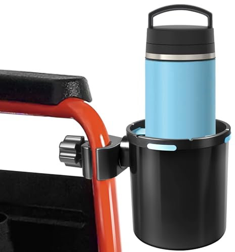 Adjustable Wheelchair Cup Holder – Heavy-Duty Drink Holder with Non-Slip Grip, Universal Fit for Wheelchairs, Rollators & Mobility Scooters (No Tools Installation)