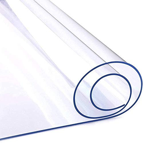 Stuhlmatte aus transparentem PVC für harte Böden, 0,5 mm dick, 80 x 95 cm, schützt Böden vor Kratzern und Abnutzung, Schreibtischunterlage für Büro/Zuhause Büro