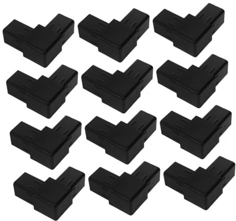 DIYEAH 12 Stück Quadratrohr -plastikanschlussteile Vierkantrohrhalterung Rohrzaunverbinder Verbindungsstücke Für Rohre 2-wege-schlauchverschraubungen Rohrverbinder Black