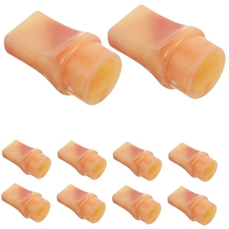 Kürbisflöten Mundstück 17mm Flach, 10 Stück Zubehör für Hulusi und Bawu | Kunststoff mit Jade Optik, Fein Poliert, für Unterricht und Auftritte, Geeignet für Einsteiger und Musikliebhaber