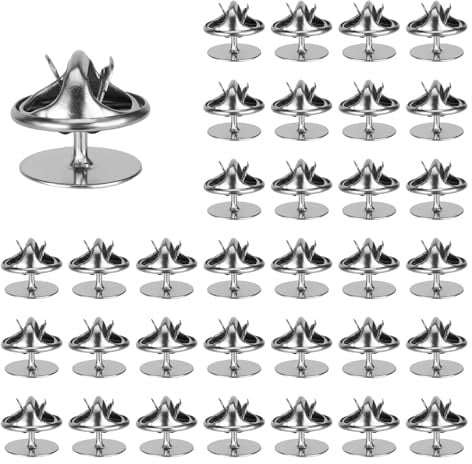 100 Pairs Metall-Verschlussstift Rückseiten, Anstecknadel Tie Tack Pin Backs mit Blank Pins Stiftkappe Revers Stecknadelhalter Schmetterlingskupplung Rückseiten für Anstecker