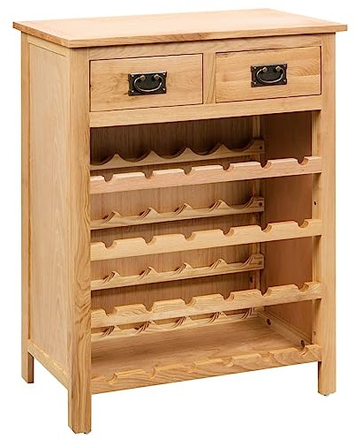 Frdhee Weinständer Weinregal Keller,Weinschrank 72x32x90 cm Massivholz Eiche,Weinhalter für Küche Bar Büro