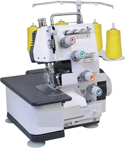 Serger - Macchina per tagliacuci professionale semi-industriale, struttura in metallo resistente, sistema overlock a 3-4 fili, cuciture lisce e durevoli