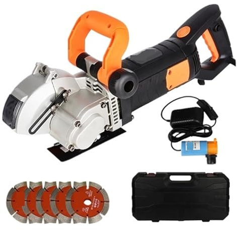 Machine À Rainurer Électrique Murale 4000W-5200W, Les Murs, Découper L'acier Et Le Béton, Scie Circulaire Puissant(4.8KW 133 Saw Blade)