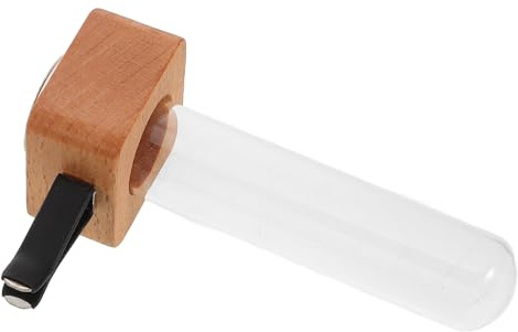 SOLUSTRE Auto Blumenvase Lüftungsschlitzclip aus Buchenholz Quadratischer Kleiner Blumenhalter für Hydrokultur Einfache Montage Autoinnenraum Dekoration
