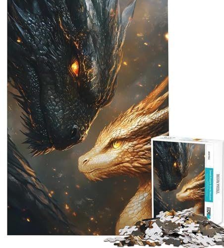 1000-teiliges Puzzle für Erwachsene Tairn und Andarna Vierter Flügel Puzzle Anti-Stress Spielzeug Präzisionsschnitt Angebot Als Geschenk für die ganze Familie (Größe 38x26cm)