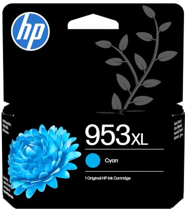 HP 953XL Cyan Original Druckerpatrone, hohe Reichweite | Tinte für HP OfficeJet Pro 7700, 8200, 8700, ~1450 Seiten (F6U16AE)