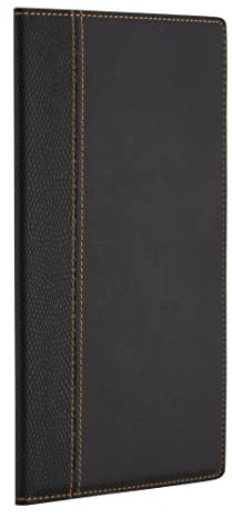 Securit Trendy Menu Range - Faux Leather Bill Presenter for Restaurants & Cafes with Inner Card Slot, Check Card Holder, Bill Book, Check Presenter - Black