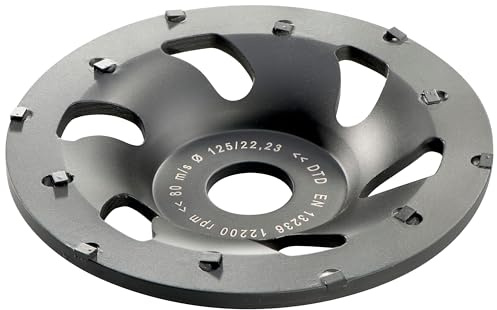 metabo Diamantschleiftopf PKD professional Ø 125 mm für Betonschleifer | Hochleistungs Schleiftopf zum Entfernen von Epoxid, Kleber, Bitumen & Farbe, schnelles Abschleifen - 22,23 mm Bohrung