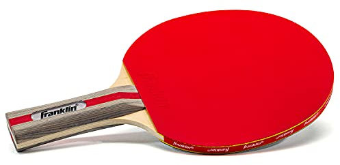 Franklin Performance Tischtennisschläger - Professioneller Tischtennisschläger I ergonomischer Holzgriff I Profi-Sport & Freizeit I 2-fach Gummibeschichtung I Rot/Grau - One Size