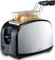 Trisa Toaster 2 Scheiben - 8 Bräunungsstufen, Edelstahlgehäuse, 600W Schnellaufheizen，Toaster mit Brötchenaufsatz, Toast Lift, Krümelschublade