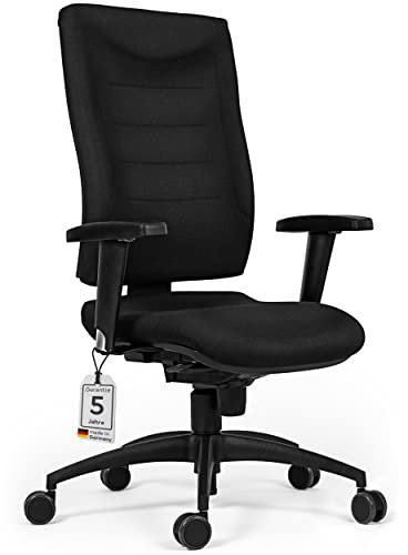 SCHÄFER Shop Pure Bürostuhl SSI Proline P1, Synchronmechanik, mit Armlehnen und Lendenwirbelstütze, Bandscheibensitz