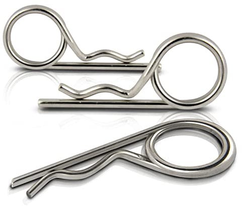 PROTECH 20 Stück Edelstahl Federsplinten 3,2mm Doppelt Splinte 3,2x48mm Stecksplint Federsplinte A2 V2A