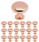 Probrico 20 Pack Solid Round Cabinet Door Knob Rose Gold Kitchen Cabient Knobs Dresser Handle Wardrobe Pulls Diameter 30mm