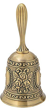 Hand Bell Metal Tone Ring Alarm Hand Hold Service Call Bell Desktop Bell Tea Dinner Bell Game Bell Christmas Bell (2pc)