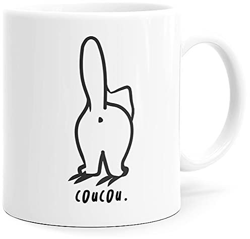 Luigi Collection Mug Humour Coucou Chat Tasse Message drôle Animaux. Idée Cadeau Original pour Amis Couple Amoureux Collègue Frère Sœur pour Anniversaire Noël Dino Mugs le Sourire dès le Réveil.