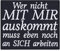 Aufnäher Wer nicht mit mir auskommt, muss eben noch an sich arbeiten Aufbügler/Patch zum annähen/aufbügeln Ego Patch Biker Geschenk Applikation für alle Stoffe | 90x75mm