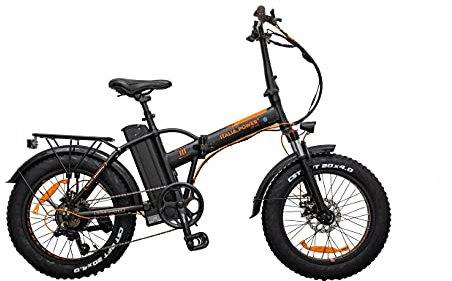 Italia Power - Off Grid Unisex Adulto, E-Bike Branch, Elektrofahrrad Fat, Erwachsene, Schwarz Bicicletta elettrica pieghevole, M