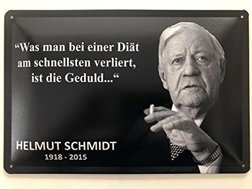 Metall Schild 20x30cm Diät Zitat Helmut Schmidt Sprüche Blechschild