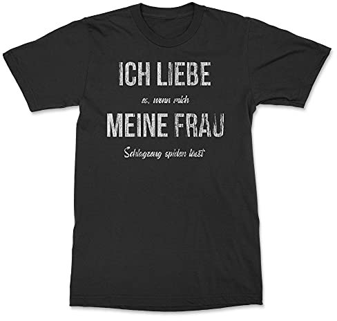 Ma2ca - Ich Liebe Meine Frau - Drummer Schlagzeuger T-Shirt-Black-XXL