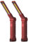 Coquimbo Regalo Hombre Linterna Taller LED Recargable, 5 Modos Linterna de Trabajo, Portátil Luz Mecanico con Base Magnética y Gancho para Taller Cámping Emergencia (2 Piezas, Rojo)