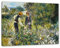 Pixxprint Pierre-Auguste Renoir - Blumen pflücken, Größe: 100x70cm, Leinwandbild, fertig gespannt, Wandbild, Dekoration, Kunstdruck, kein Poster