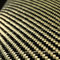 KARBXON – 1 Meter breit – Kohlefaser-Aramid-Stoff – Gelb – 3K – 240 g/m – Twillgewebe – fortschrittliches Fasergewebe – breit gesäumter Stoff für Reparatur, DIY-Projekte