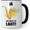 Saxophon Tasse - Musik Geschenk für Saxophonist Saxophonistin - Kaffeetasse Musiker Saxophonspieler - Instrument Geschenkideen Becher Saxofon Spruch Kaffeebecher