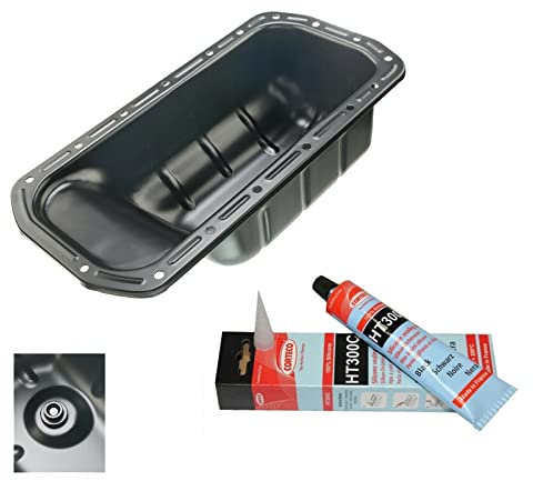 Carter Huile Moteur AVEC Tube Pâte à Joint Silicone Noir compatible pour BERLINGO C1 C2 C3 C4 C5 DS3 DS4 NEMO 107 206 207 3008 307 C-MAX FOCUS 1.4 1.6 Hdi TDCi - 0301N1