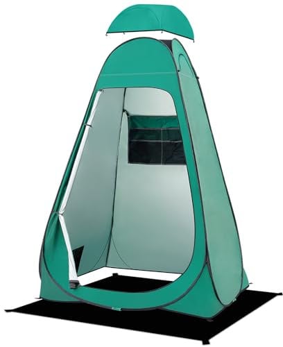 BRIAN & DANY Pop Up Toilet Privacy Tent, Portable Shower & Changing Tent for Hiking, Beach - UPF 50+ & Waterproof, 120 x 120 x 190cm, Green